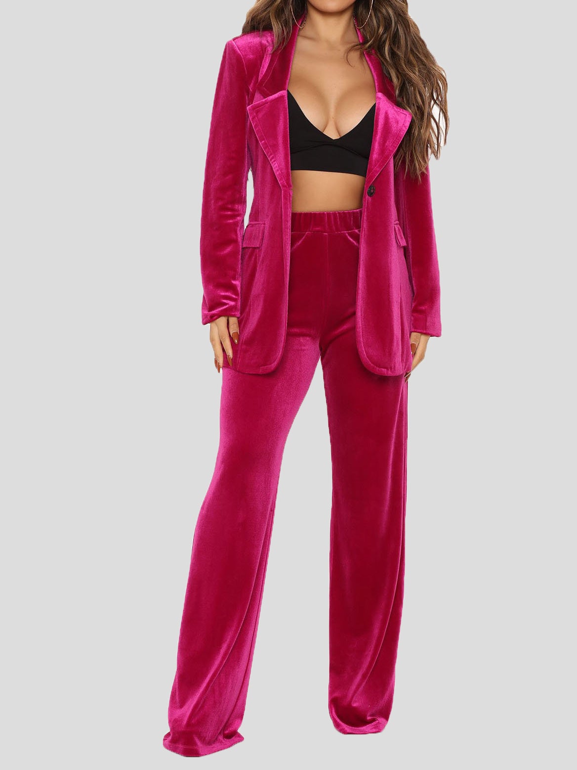 Candy Color Mother of the Bride Pants Suits Slim Fit 2 Pieces Prom Evening Party Celebrity Wear Plus Size