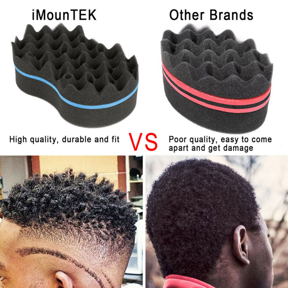 Double Sides Twist Hair Brush Sponge Brush For Natural Afro Coil Twist Curls Coil Braids Wave Dread Sponge Brushes Hair Styling Tools