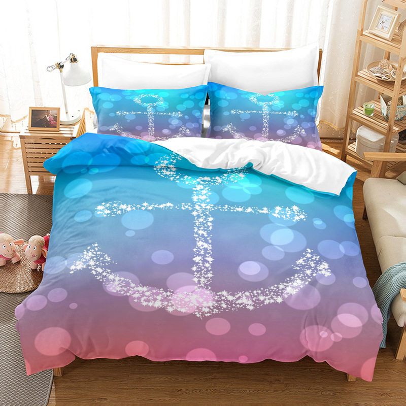 Bedding sets Nautical Ocean Anchor Bedding Sets Ocean Spirit Duvet Cover Bedding Set King Queen Bed Linen With Pillowcase Bedclothes 220908