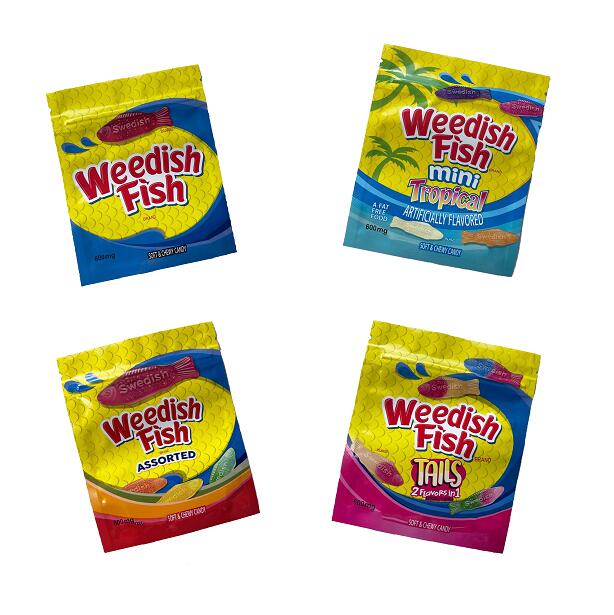 EMPTY Edibles Packaging mylar bags 3.5g Wee dish fish Infused Gummy zipper edible package
EMPTY Edibles Packaging mylar bags 3.5g Wee dish fish Infused Gummy zipper edible package