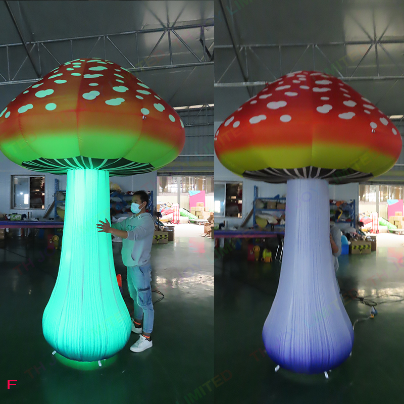 Outdoor Activities Mushroom Decoration for Party Event Giant inflatable mushroom with led light