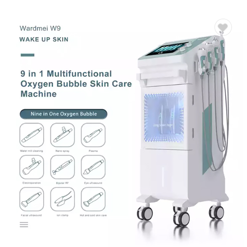 Multifunction Aqua oxygen bubble Skin care 9 in 1 facial Care Equipment Skin Smart Face Lifting BIO Beauty Machine