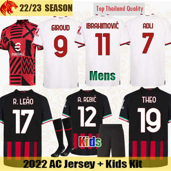 22 23 AC Soccer Jerseys IBRAHIMOVIC MILANs Maglia da calcio ORIGI 2022 2023 ADLI BRAHIM GIROUD TONALI REBIC R. LEAO THEO Football Shirt Mens, 2223 home
22 23 AC Soccer Jerseys IBRAHIMOVIC MILANs Maglia da calcio ORIGI 2022 2023 ADLI BRAHIM GIROUD TONALI REBIC R. LEAO THEO Football Shirt Mens, 2223 home