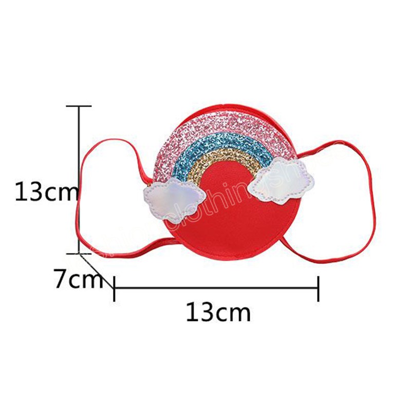 Children Cartoon Purse Fashion Kids Rainbow Clouds Wallet Cute Baby Girls Accessories Bags Casual Crossbody One