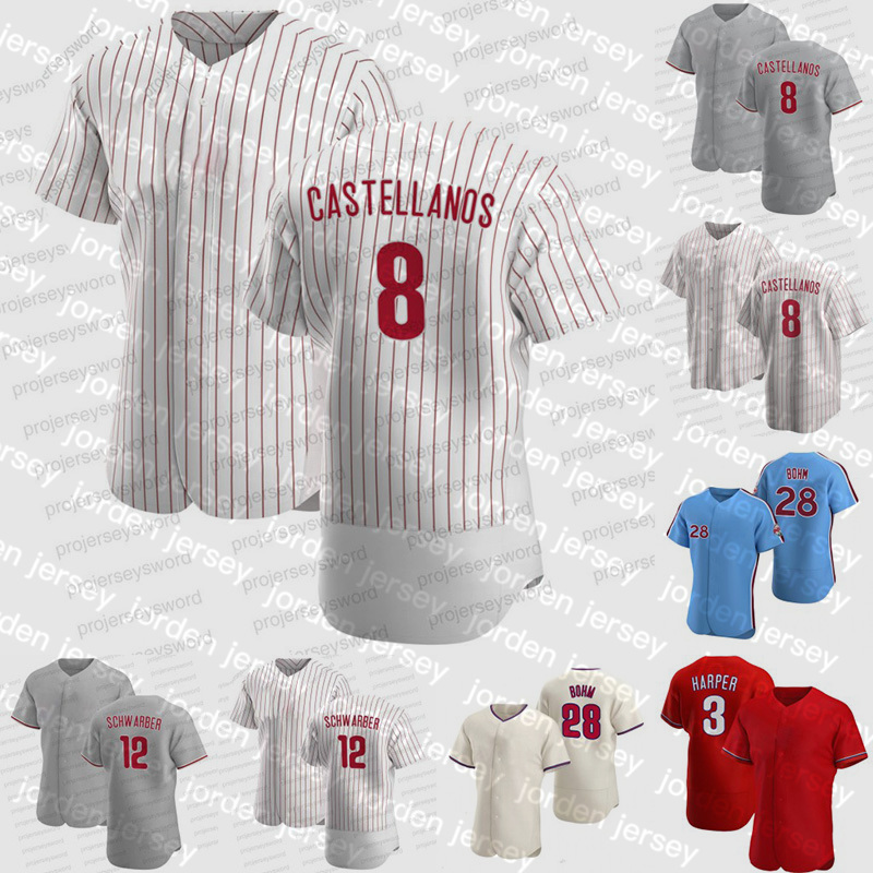 NEW College Baseball Wears #8 Nick Castellanos Jersey Phillies Noah Syndergaard Harper Kyle Schwarber Aaron Nola Didi Gregorius Alec Bohm J., Mens cool base white
NEW College Baseball Wears #8 Nick Castellanos Jersey Phillies Noah Syndergaard Harper Kyle Schwarber Aaron Nola Didi Gregorius Alec Bohm J., Mens cool base white