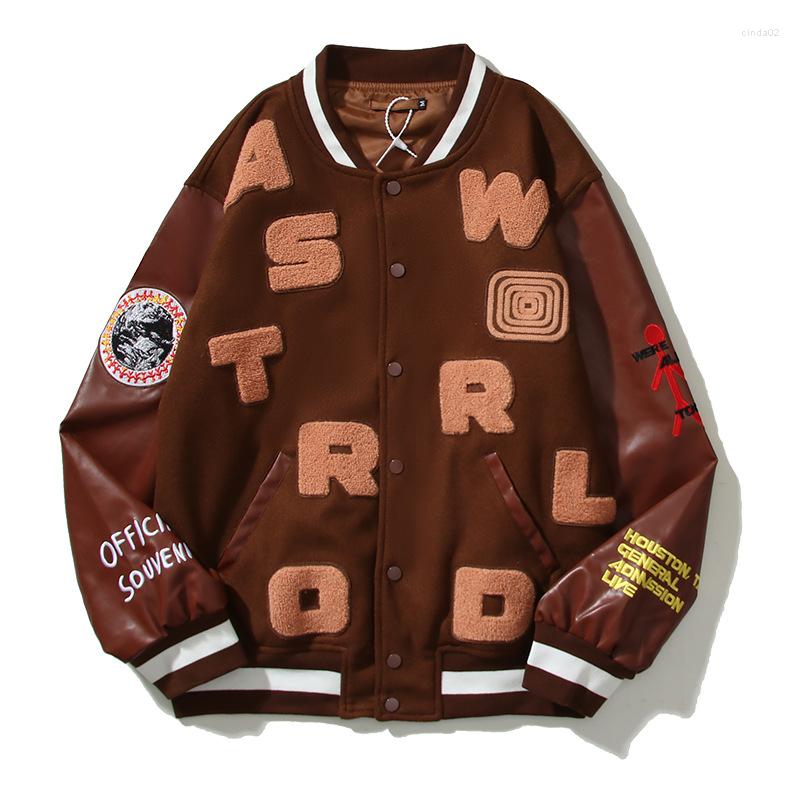 Men's Jackets Baseball Jacket Men Women Hihg Street Casual Coat Embroidered Leather Sleeve Woolen Cloth Uniforms, Auburn
Men's Jackets Baseball Jacket Men Women Hihg Street Casual Coat Embroidered Leather Sleeve Woolen Cloth Uniforms, Auburn
