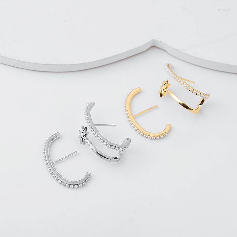 Stud Earrings SIPENGJEL Fashion Cubic Zircon Geometric Curved Lines For Women Korea Pearl Wedding Jewelry Gift
Stud Earrings SIPENGJEL Fashion Cubic Zircon Geometric Curved Lines For Women Korea Pearl Wedding Jewelry Gift
