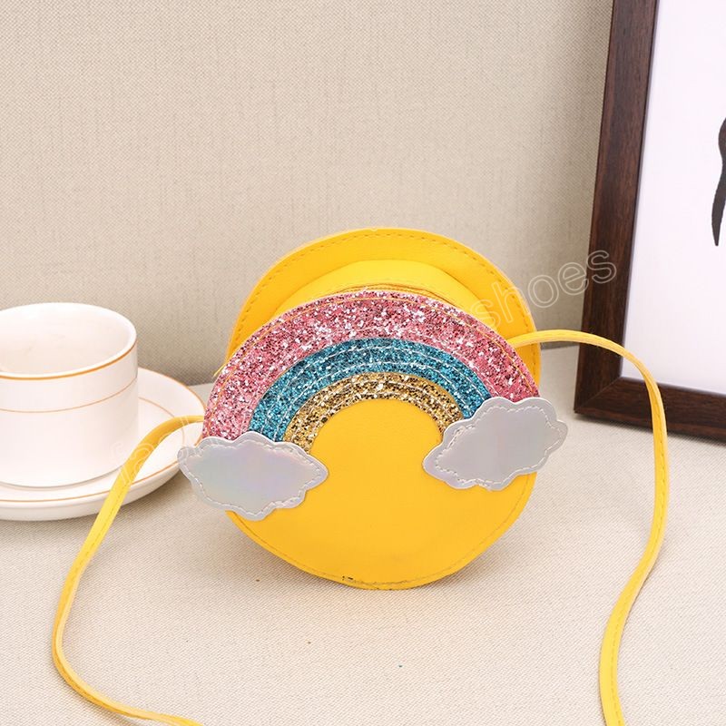 Children Cartoon Purse Fashion Kids Rainbow Clouds Wallet Cute Baby Girls Accessories Bags Casual Crossbody One