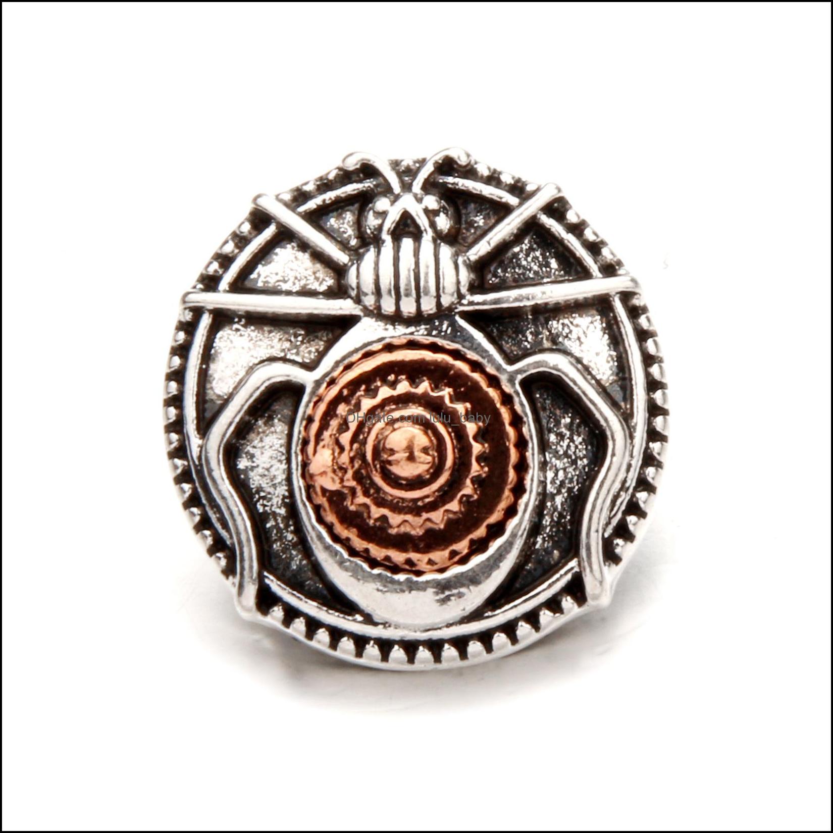 Other Snap Button Jewelry Components Gold Plating Heart 18Mm Metal Snaps Buttons Fit Bracelet Bangle Noosa Z02063 Drop D Dhseller2010 Dhxtq