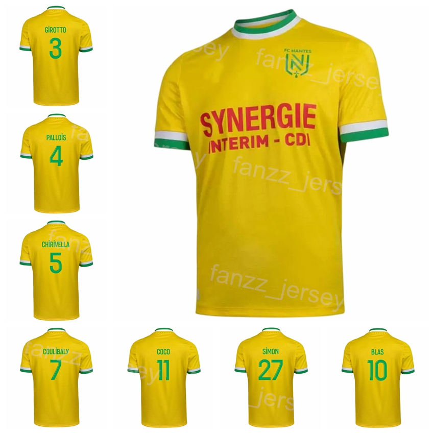 2022-23 Club Nantes Soccer 27 Moses Simon Jerseys FC 3 Andrei Girotto 12 Dennis Appiah 29 Quentin Merlin 4 Nicolas Pallois 10 Ludovic Blas Football Shirt Kits Uniform, With patch
2022-23 Club Nantes Soccer 27 Moses Simon Jerseys FC 3 Andrei Girotto 12 Dennis Appiah 29 Quentin Merlin 4 Nicolas Pallois 10 Ludovic Blas Football Shirt Kits Uniform, With patch