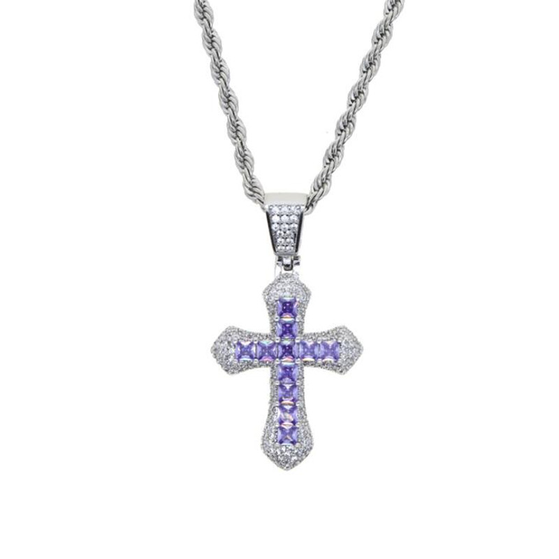 White Gold Fill Princess Cut Blue Sapphire Necklace for Women - urious 2024 Jewelry