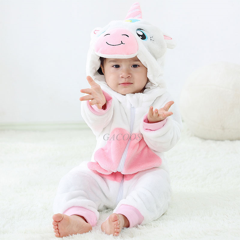 Rompers Winter born Baby Clothes Inflant Rompers Overalls Cute Cartoon Animal Onsies Kigurumi Costumes For Boys Girls Kids Jumpsuit 220908