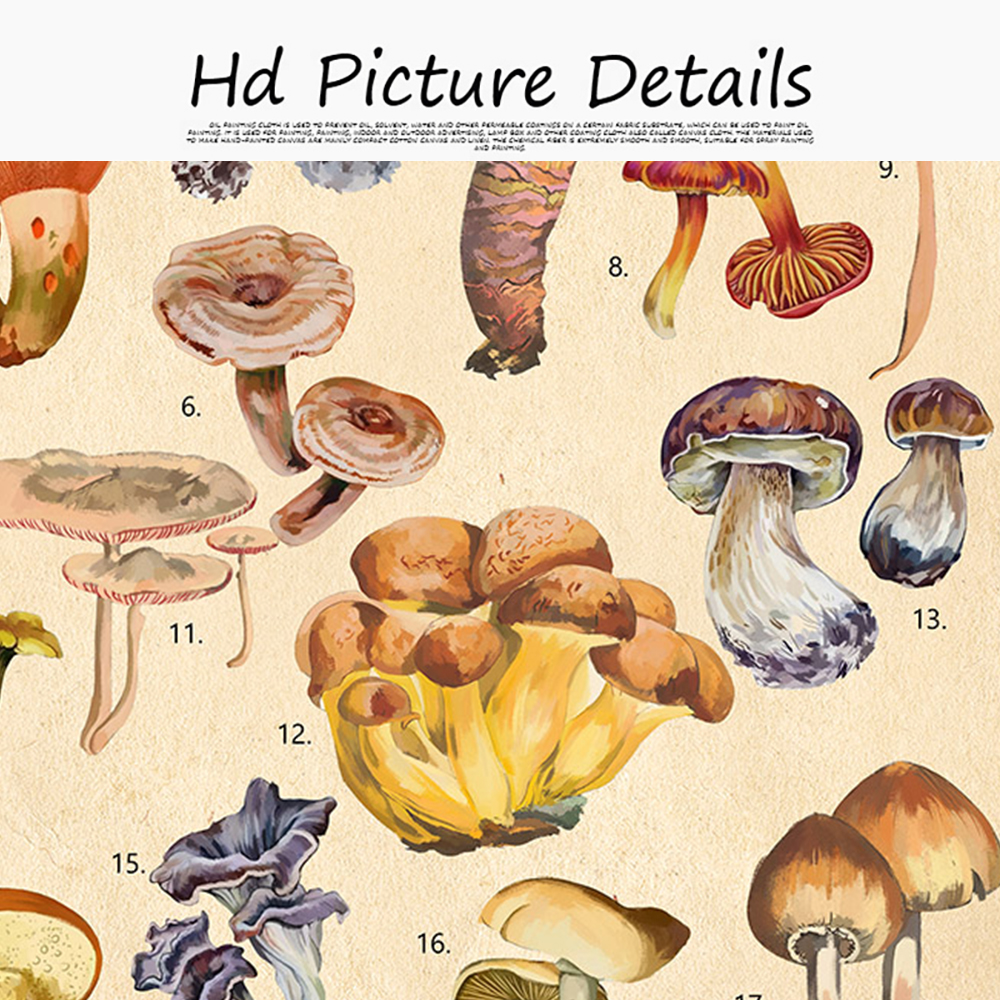 Abstract Vegetables Mushroom Canvas Painting Nordic Kitchen Food Posters And Prints Wall Art For Living Room Home Decoration