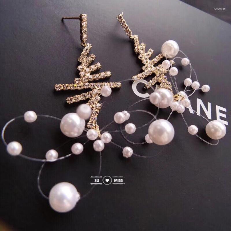 Dangle Earrings Korea Handmade Exaggerated Pearl Beads With Fishing Line Drop Fashion Geometric Long
Dangle Earrings Korea Handmade Exaggerated Pearl Beads With Fishing Line Drop Fashion Geometric Long