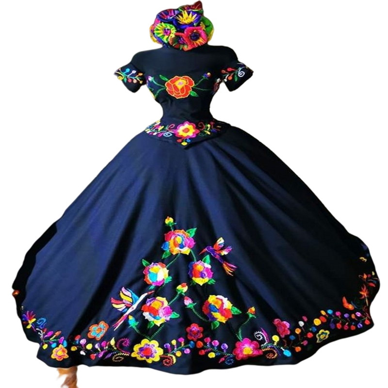 Off Shoulder Navy Blue Quinceanera Dress with Embroidery big bow lace-up corset Vestidos Para XV Anos prom Sweet 16 Dress robe de soiree