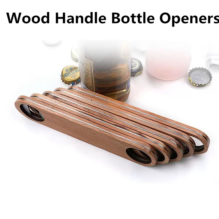 Wood Handle Bottle Openers Bar Blade Beer Bottle Opener Vintage Wooden Handle Stainless Steel Bartender Bottle Opener FY4527 AA
Wood Handle Bottle Openers Bar Blade Beer Bottle Opener Vintage Wooden Handle Stainless Steel Bartender Bottle Opener FY4527 AA