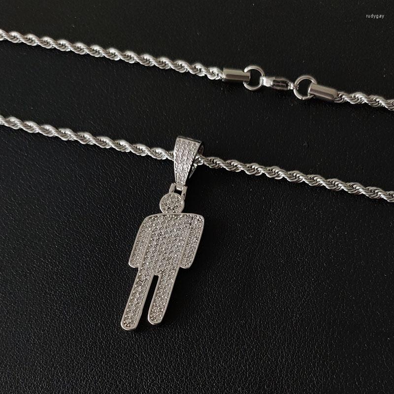 Pendant Necklaces Blohsh Necklace For Men Stainless Steel Human Fans Gift Punk Hip-hop Jewelry Korean Fashion