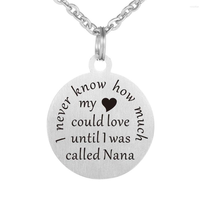 Pendant Necklaces Stainless Steel I Was Called Nana Heart Engraved Letter Necklace Special Family Gift For Grandma Mother's Festival
Pendant Necklaces Stainless Steel I Was Called Nana Heart Engraved Letter Necklace Special Family Gift For Grandma Mother's Festival