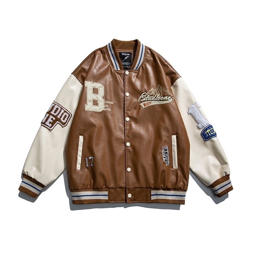 Mens Jackets Mens Varsity PU Leather Baseball Jacket Men Women Vintage Embroidery Letter Patchwork College Coats Hip Hop Bomber Coat Unisex 220908, Black
Mens Jackets Mens Varsity PU Leather Baseball Jacket Men Women Vintage Embroidery Letter Patchwork College Coats Hip Hop Bomber Coat Unisex 220908, Black