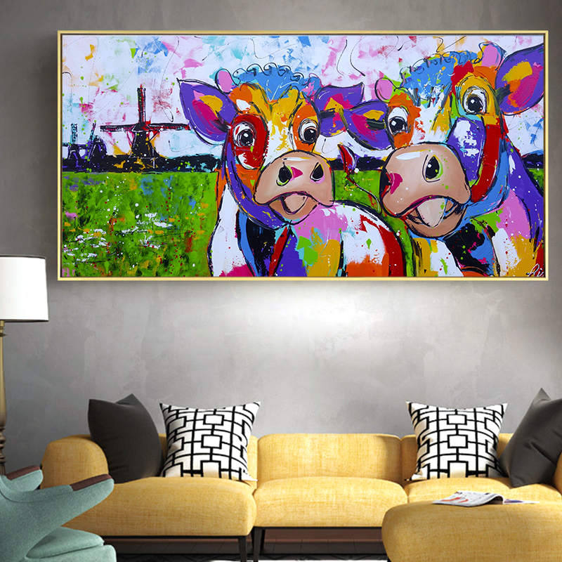 Canvas Painting Watercolor Cartoon Two Cow Oil Canvas Modern Posters Prints Wall Art Picture for Living Room Decor Cuadros
Canvas Painting Watercolor Cartoon Two Cow Oil Canvas Modern Posters Prints Wall Art Picture for Living Room Decor Cuadros