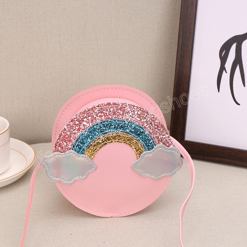 Children Cartoon Purse Fashion Kids Rainbow Clouds Wallet Cute Baby Girls Accessories Bags Casual Crossbody One