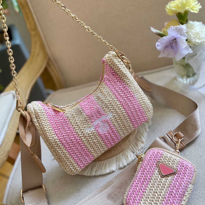 Straw Stripes Hobo Bag Weave Handbags Women Crossbody Composite Bag Chain Mini Purse High Quality Triangular Sequin Coin Wallets Removable W
Straw Stripes Hobo Bag Weave Handbags Women Crossbody Composite Bag Chain Mini Purse High Quality Triangular Sequin Coin Wallets Removable W