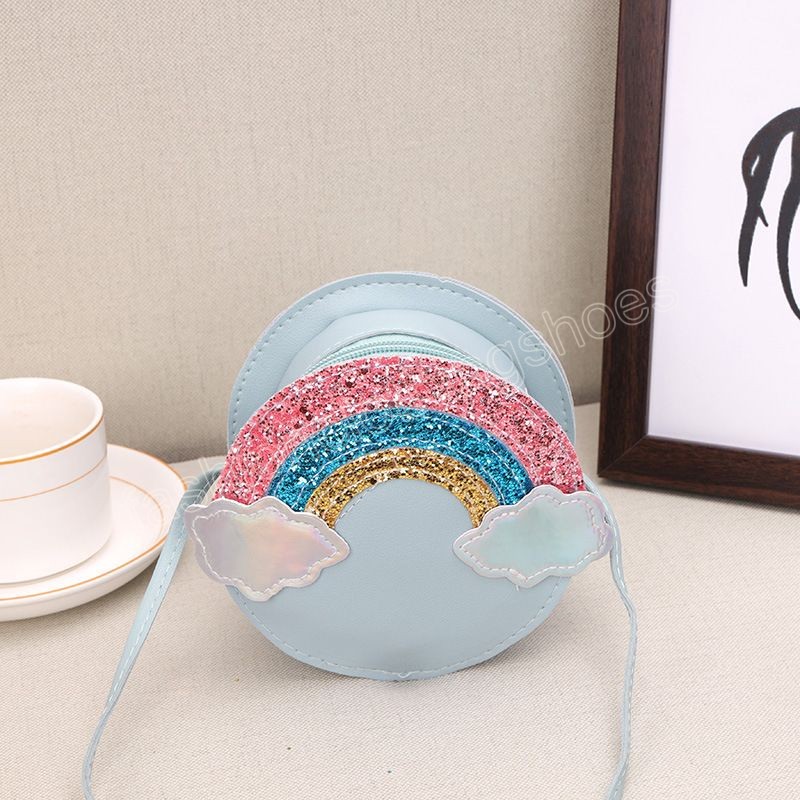 Children Cartoon Purse Fashion Kids Rainbow Clouds Wallet Cute Baby Girls Accessories Bags Casual Crossbody One