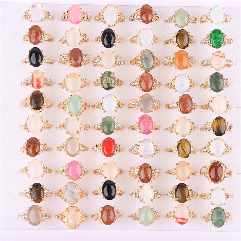 Fashion Colorful Agate Tigereye Natural Stone Rings Jewelry For Women Men Gold Silver Plated Mix Style Party Gifts Wholesale 20Pcs/Lot
Fashion Colorful Agate Tigereye Natural Stone Rings Jewelry For Women Men Gold Silver Plated Mix Style Party Gifts Wholesale 20Pcs/Lot