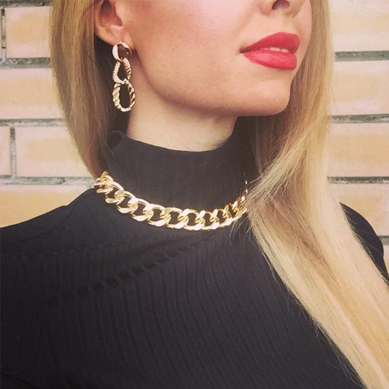 Choker Punk Hip Hop Golden Metal Necklace For Women Statement Fashion Necklaces Gothic Cuban Chunky Chain Charm
Choker Punk Hip Hop Golden Metal Necklace For Women Statement Fashion Necklaces Gothic Cuban Chunky Chain Charm