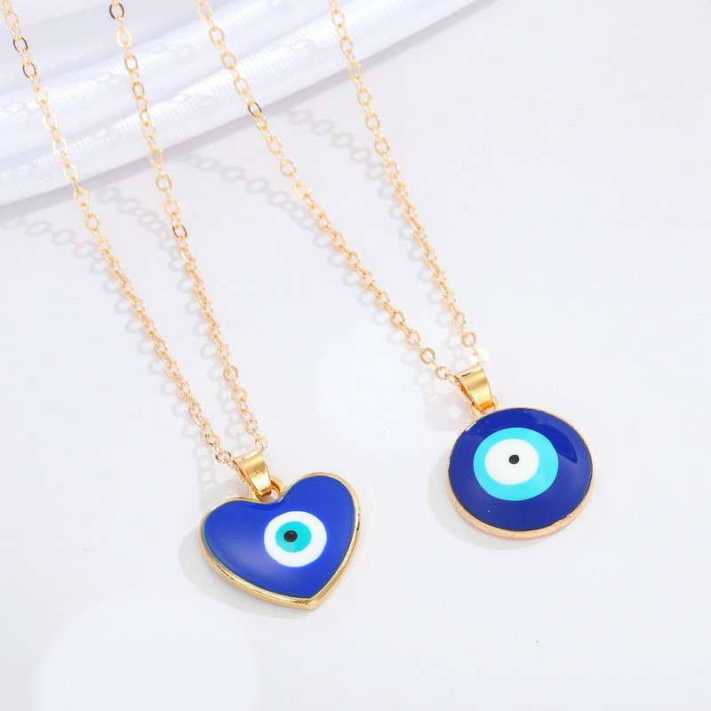 Simple Evil Eye Thin Pendant Women Necklace Fashion Gold Choker Ch