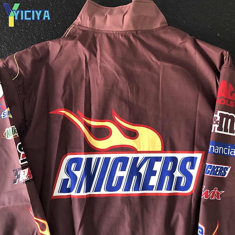 Womens Jackets YICIYA womens jacket spring Printed zipper Long Sleeve vintage racing jacket Sport Style Woman bombers jacket ropa mujer 220908