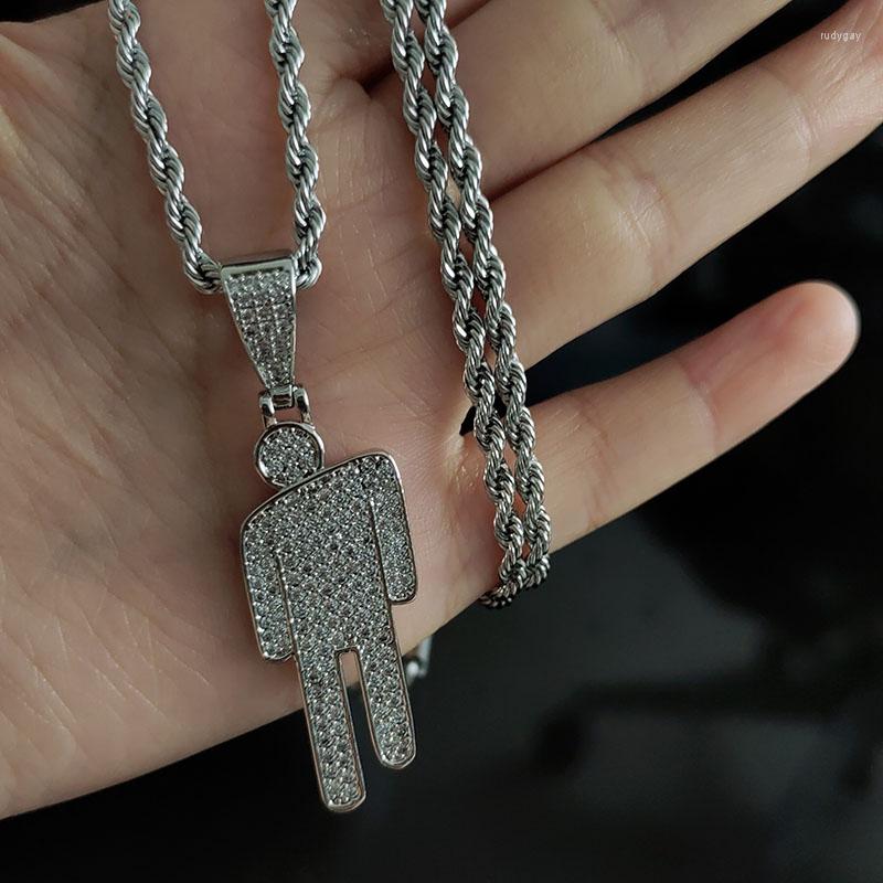 Pendant Necklaces Blohsh Necklace For Men Stainless Steel Human Fans Gift Punk Hip-hop Jewelry Korean Fashion