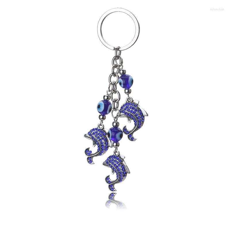 Keychains 1pc Blue Evil Eye Charms Keychain Crystal Dolphin Pendent Tassel Key Chain Vintage Alloy Car Fashion Jewelry
Keychains 1pc Blue Evil Eye Charms Keychain Crystal Dolphin Pendent Tassel Key Chain Vintage Alloy Car Fashion Jewelry