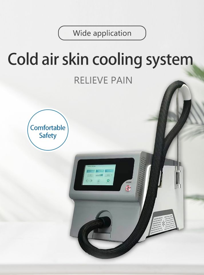 Skin Cooler Cryo Cold Air Cooling Machine For Laser Hair Removal Picosecond Treatment
