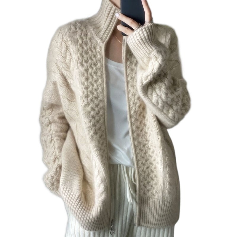 Women's Sweaters Thick Turtleneck Cashmere Knitted Cardigan Women's Loose Wool Sweater Larg Size Female Jacket Top designe, Blue
Women's Sweaters Thick Turtleneck Cashmere Knitted Cardigan Women's Loose Wool Sweater Larg Size Female Jacket Top designe, Blue