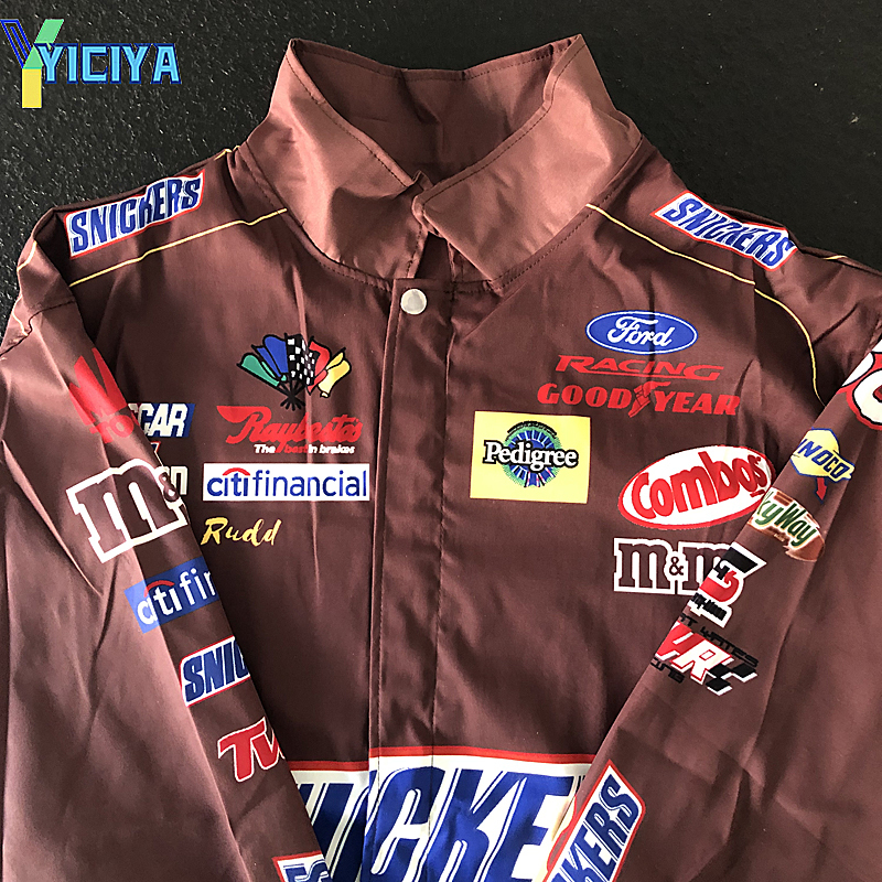 Womens Jackets YICIYA womens jacket spring Printed zipper Long Sleeve vintage racing jacket Sport Style Woman bombers jacket ropa mujer 220908