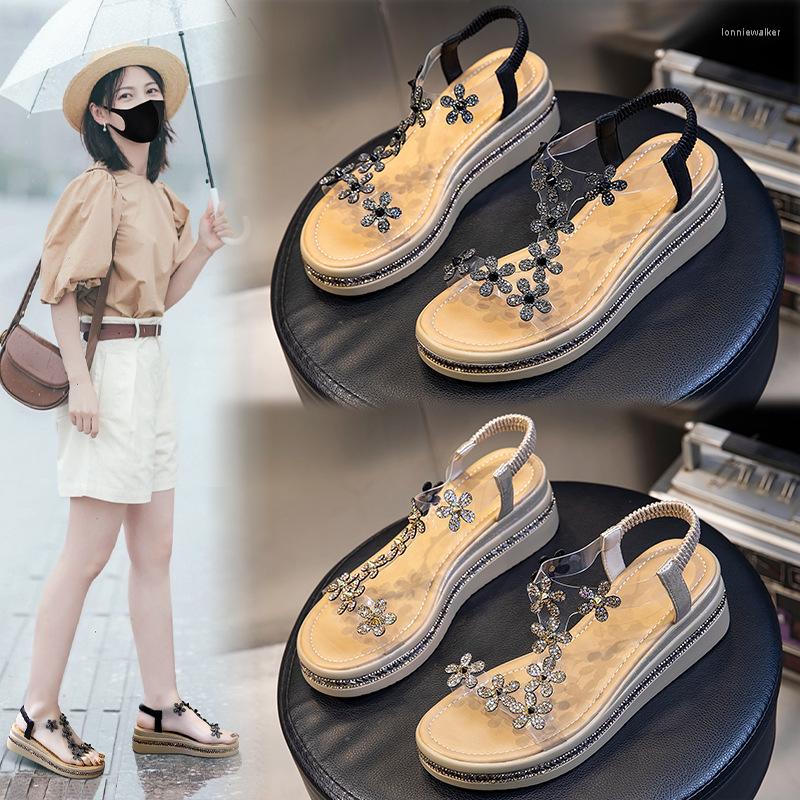 Sandals Rhinestone Flat Women Wear Women's Shoes In Summer Joker Increased Thick-soled Ladies Beach Sandals., Black
Sandals Rhinestone Flat Women Wear Women's Shoes In Summer Joker Increased Thick-soled Ladies Beach Sandals., Black