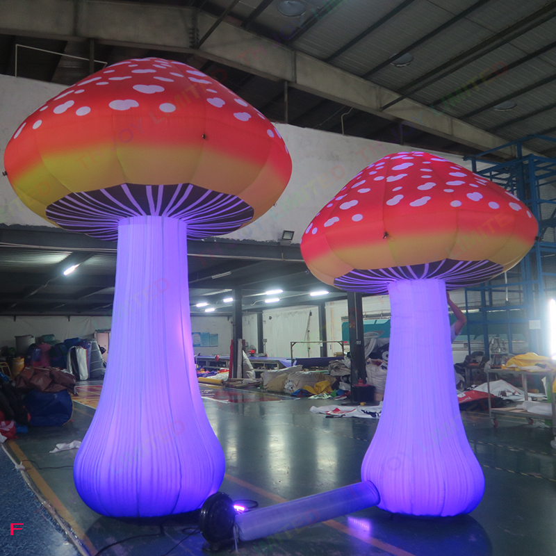 Outdoor Activities Mushroom Decoration for Party Event Giant inflatable mushroom with led light