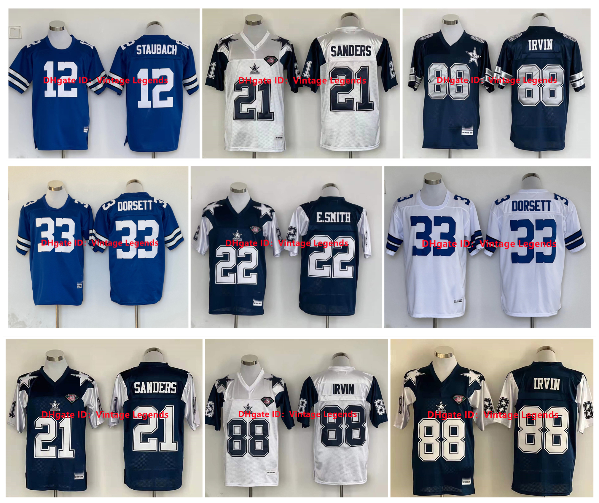 Throwback Michael Irvin Football Jersey Cowboyes 22 Emmitt Smith 8 Troy Aikman 12 Roger Staubach 33 Tony Dorsett 21 Deion Sanders 75th Anniversary M&N Size S-XXXL, As pic
Throwback Michael Irvin Football Jersey Cowboyes 22 Emmitt Smith 8 Troy Aikman 12 Roger Staubach 33 Tony Dorsett 21 Deion Sanders 75th Anniversary M&N Size S-XXXL, As pic