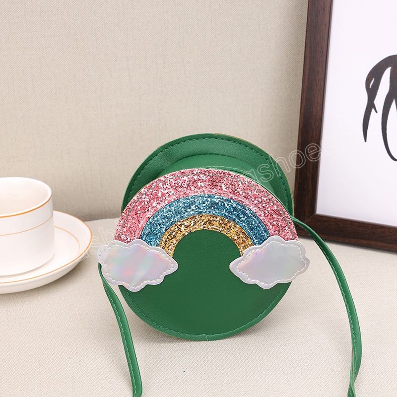 Children Cartoon Purse Fashion Kids Rainbow Clouds Wallet Cute Baby Girls Accessories Bags Casual Crossbody One