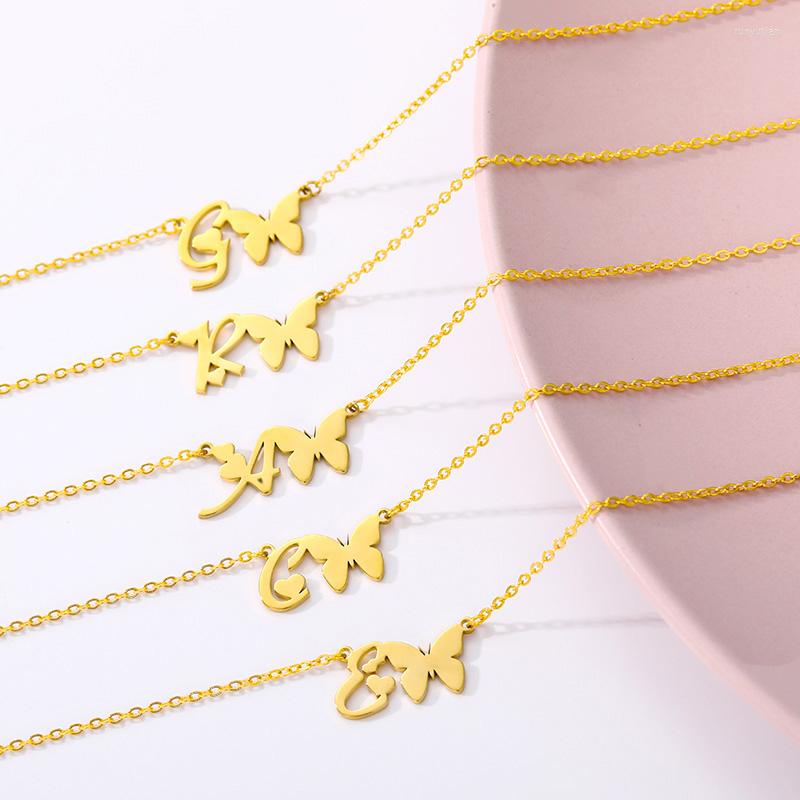 Choker Stainless Steel Heart Butterfly Necklaces For Women Alphabet Initial Letter Necklace Collar Chain Female Jewelry
Choker Stainless Steel Heart Butterfly Necklaces For Women Alphabet Initial Letter Necklace Collar Chain Female Jewelry