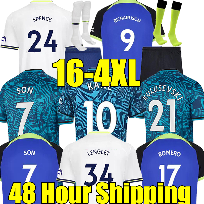 XXXL 4XL KANE SON 22/23 RICHARLISON Soccer Jerseys KULUSEVSKI HOJBJERG SPENCE PERISIC DIER 2022 2023 LUCAS ROMERO Football kit shirt Third tops Men kids set uniforms, 22-23 pre-match
XXXL 4XL KANE SON 22/23 RICHARLISON Soccer Jerseys KULUSEVSKI HOJBJERG SPENCE PERISIC DIER 2022 2023 LUCAS ROMERO Football kit shirt Third tops Men kids set uniforms, 22-23 pre-match