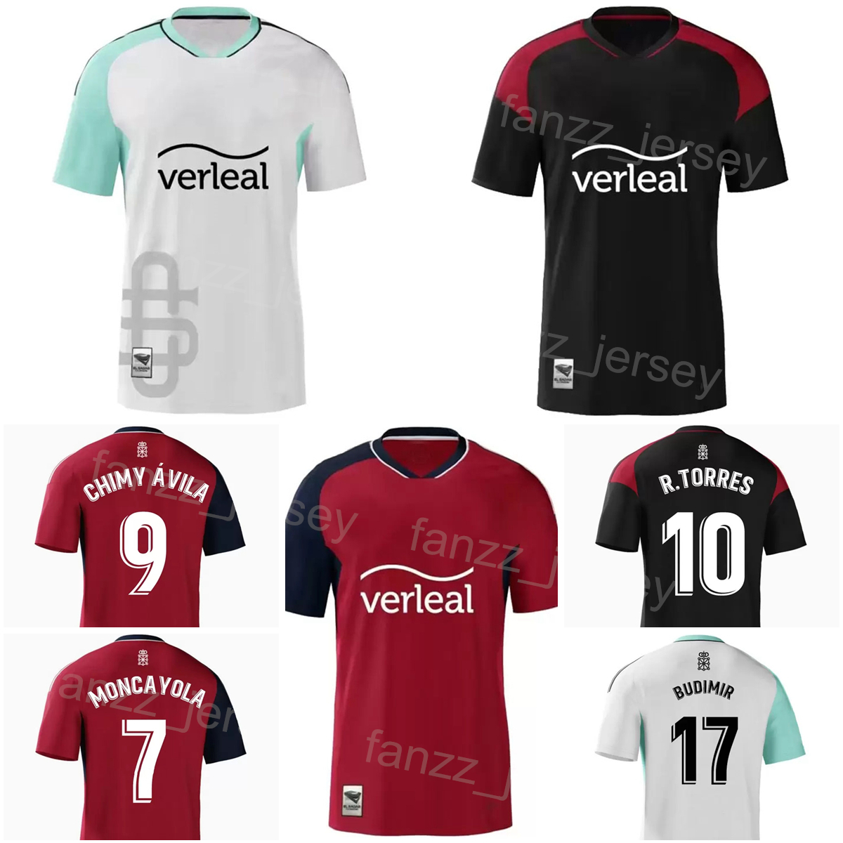 2022 2023 Osasuna Soccer 7 Jon Moncayola Jerseys Club 6 Lucas Torro 8 Darko Brasanac 3 Juan Cruz 29 Aimar Oroz 9 Ezequiel Avila Football Shirt Kits Black Red White Team
2022 2023 Osasuna Soccer 7 Jon Moncayola Jerseys Club 6 Lucas Torro 8 Darko Brasanac 3 Juan Cruz 29 Aimar Oroz 9 Ezequiel Avila Football Shirt Kits Black Red White Team
