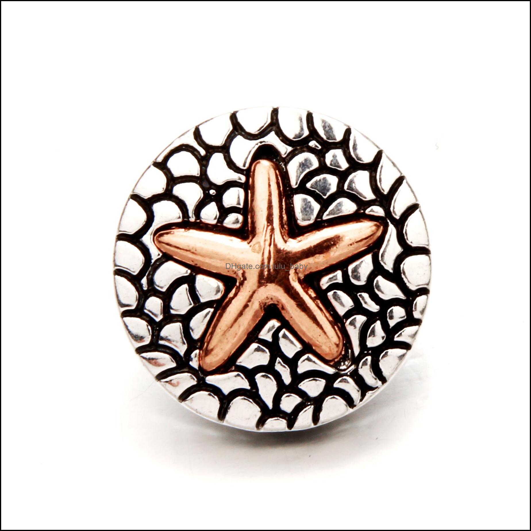 Other Snap Button Jewelry Components Gold Plating Heart 18Mm Metal Snaps Buttons Fit Bracelet Bangle Noosa Z02063 Drop D Dhseller2010 Dhxtq