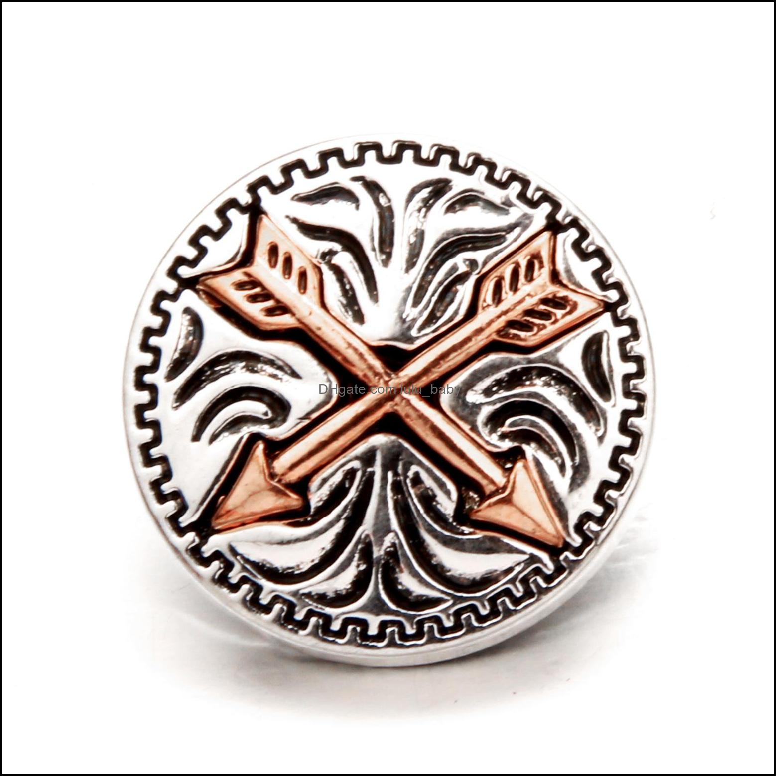 Other Snap Button Jewelry Components Gold Plating Heart 18Mm Metal Snaps Buttons Fit Bracelet Bangle Noosa Z02063 Drop D Dhseller2010 Dhxtq