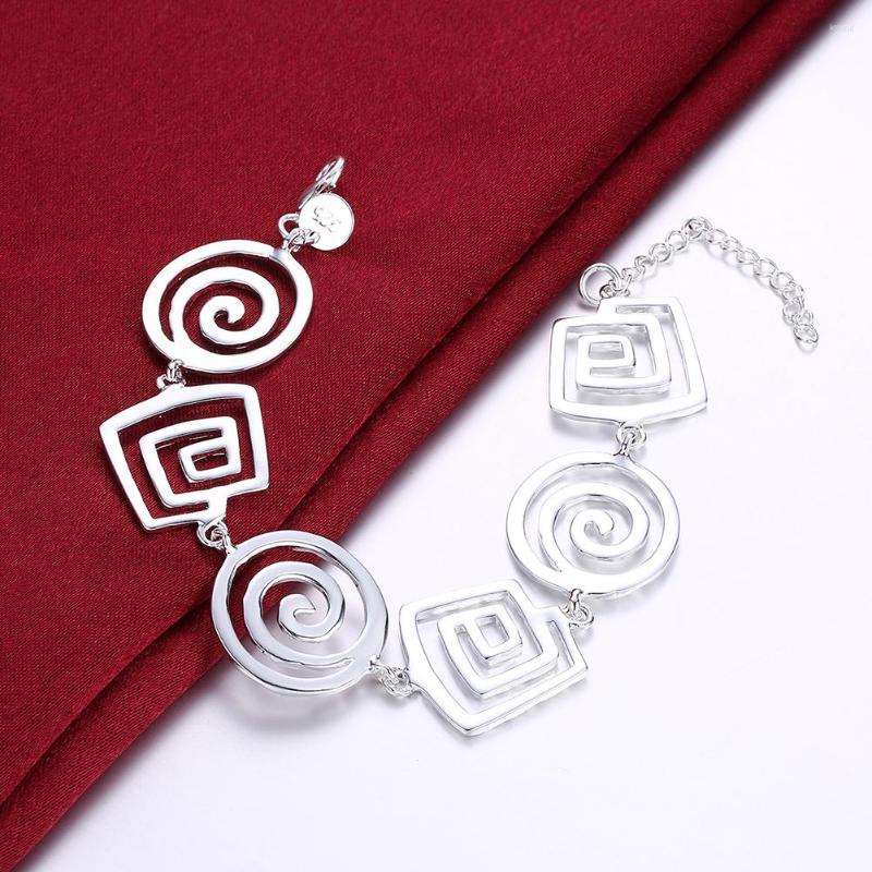 Link Bracelets Women Thread Bangle Silver Plated Bracelet Simple Geometric Wristband Fashion Jewelry For Girls Dressing Ornament
Link Bracelets Women Thread Bangle Silver Plated Bracelet Simple Geometric Wristband Fashion Jewelry For Girls Dressing Ornament