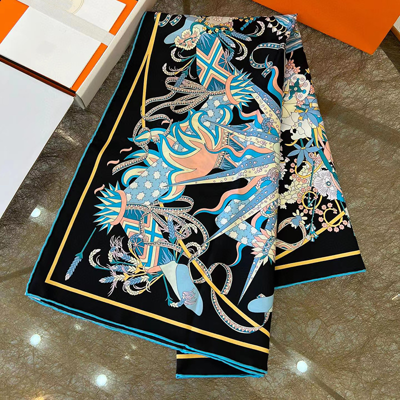 New Style H Silk Scarf kerchief Wholesale Women's Scarves Hand crimping Headcloth luxurious pattern Print scarfs designer Casual scarfs 90x90cm
New Style H Silk Scarf kerchief Wholesale Women's Scarves Hand crimping Headcloth luxurious pattern Print scarfs designer Casual scarfs 90x90cm