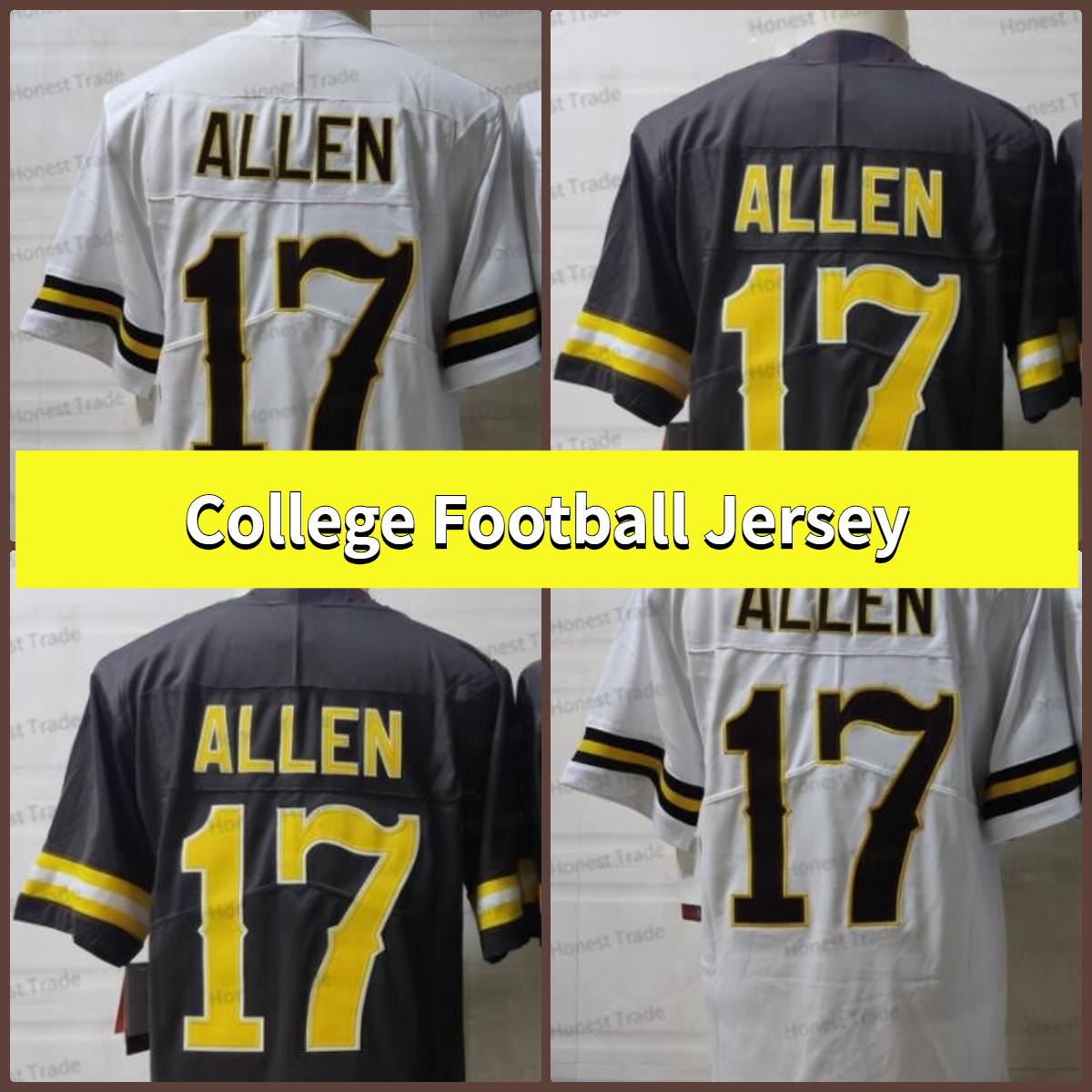 American College Football Wear NCAA Wyoming Football Josh Allen Brown White Jersey Coffee University Mens Uniforms Stitcehd College Men Jerseys
American College Football Wear NCAA Wyoming Football Josh Allen Brown White Jersey Coffee University Mens Uniforms Stitcehd College Men Jerseys
