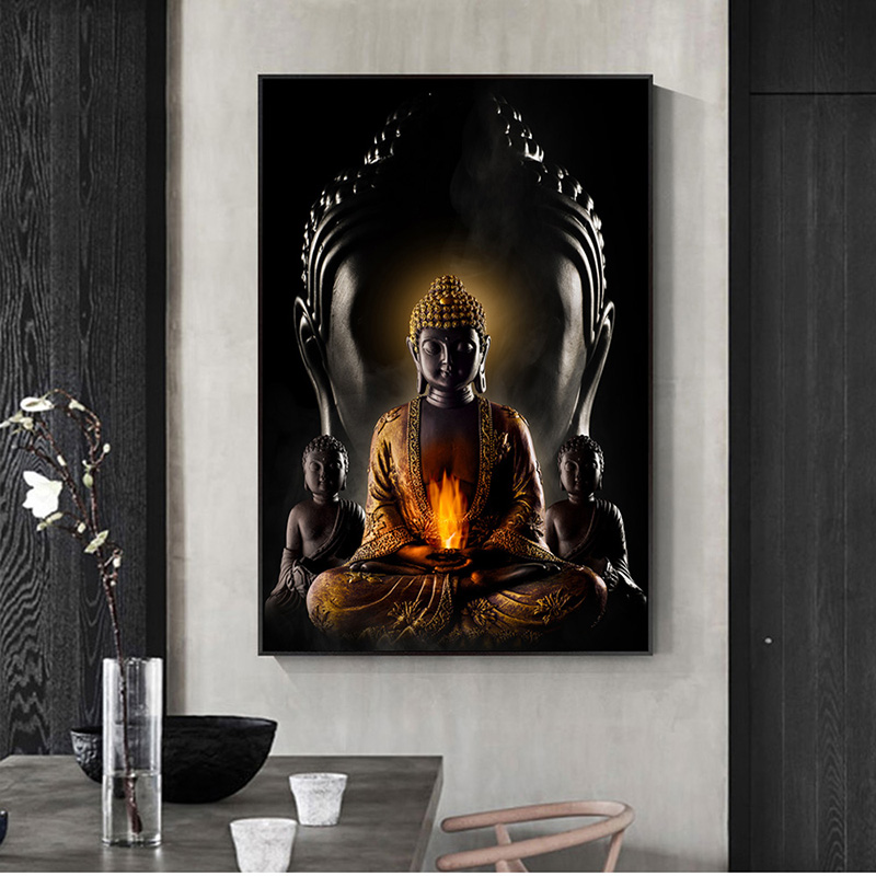 

Canvas Paintings God Buddha Posters Wall Art Canvas Prints Modern Buddha Buddhism for Living Room Modern Home Decor NO FRAME