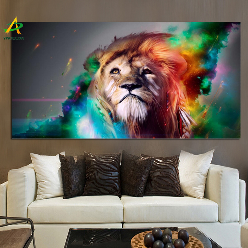 Canvas Painting YWDECOR Creative Modern Animal Colorful Lion King Print on Canvas Poster Wall Art Picture Living Room Home Decor
Canvas Painting YWDECOR Creative Modern Animal Colorful Lion King Print on Canvas Poster Wall Art Picture Living Room Home Decor